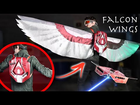 Real Expandable Falcon Wings + Redwing Drone and HUD Goggles! - Falcon IRL