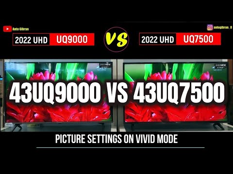 43UQ9000 vs 43UQ7500  || Comparison LG UHD TV 2022