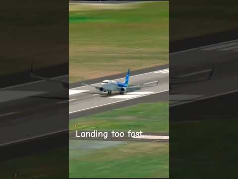 Landing too fast....I guess still better than Ryanair, right? #aviation #avgeek #hardlanding #rfs