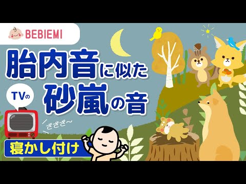 【テレビの砂嵐の音】赤ちゃんの寝かしつけBGM　寝る　乳児　音楽　子守歌　泣き止む　リラックス　赤ちゃん　オルゴール　癒し　ホワイトノイズ　胎内音　喜ぶ　笑う　テレビ　きらきら星　安心　眠る　baby