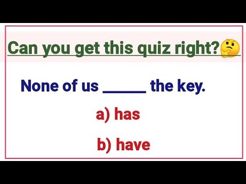 English Grammar Quiz ✍️ The use of "has" and "have" quiz? 📖Can you pass this test 100%?