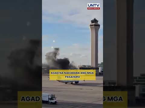 Eroplano ng American Airlines, nagkasunog habang nasa Tarmac