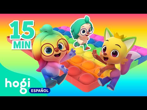 🌈¡Aprende Colores con el Colorido Pop it! | 15 Minutos | Colores para niños | Hogi en español