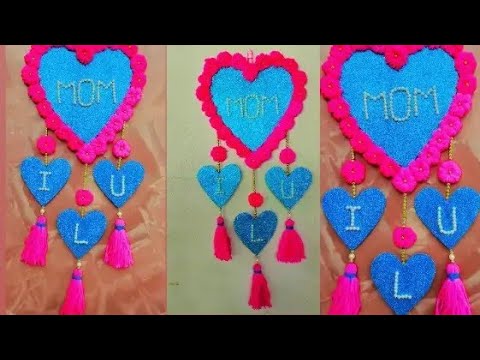 Super Easy Woolen Flower Wall Hanging Craft  | Woolen Thread Craft Idea | Woolen Wall Hanging Design