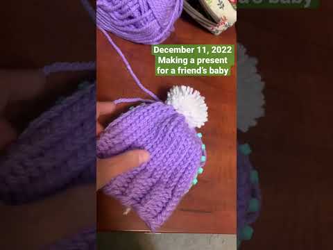 Vlogmas Day 11: I used a loom to #knit a baby hat for my bestie who is expecting! #knitting