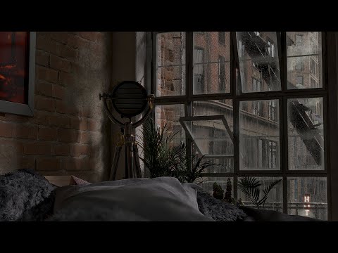 Heavy Rain & Thunder Sounds In The City | Rainy Apartment Ambience | Rain Sounds For Sleeping