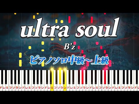 【楽譜あり】ultra soul/B'z（ピアノソロ中級～上級）『世界水泳福岡2001』大会公式テーマソング【ピアノアレンジ楽譜】