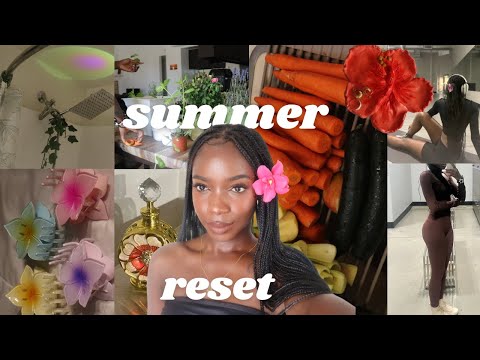 becoming a SUMMER it girl 🌸 reset w/ me! (plants, diy decor, self care, haul, workout routine)