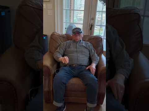 Grandfather Tries Apple Vision Pro