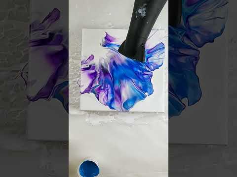 Blue, Purple and Gold Dutch Pour - Acrylic Pouring