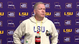 WATCH: LSU head coach Brian Kelly discusses beginning of spring football