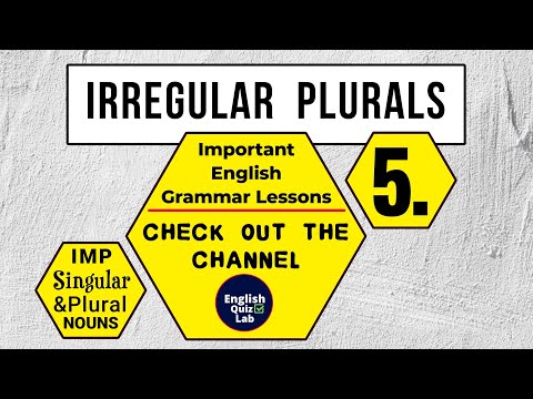 Irregular Plural Nouns- 5