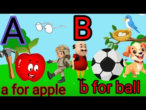 Learn Alphabets A to Z labcd with Live Example | A for Apple | Alphabets With Words | English