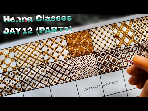 Tazaheen Henna Classes Day 12 ||Learn Detailed Henna with Tazaheen Henna Classes 2023