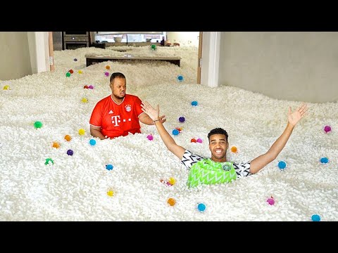 FILLING My ENTIRE HOUSE With PACKING PEANUTS PRANK