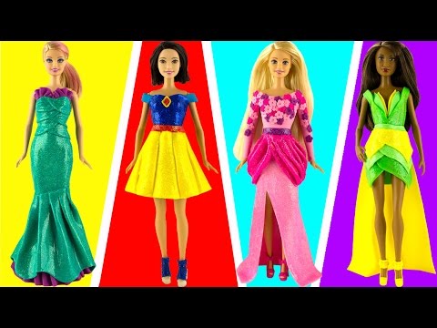 Play doh disney princess dresses Rapunzel Ariel Tiana Snow White princess play doh videos