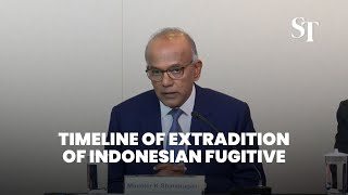 Shanmugam on timeline of extradition of Indonesian fugitive