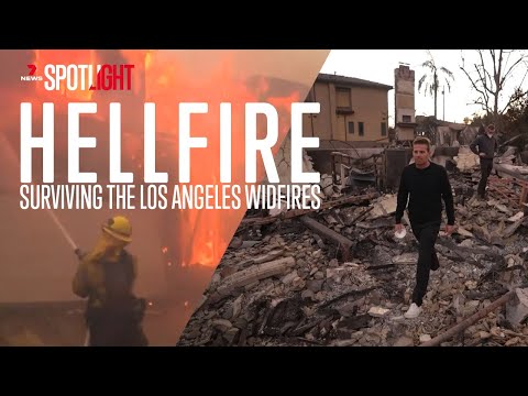 Dramatic footage of Australian father escaping LA wildfires | Caught on camera