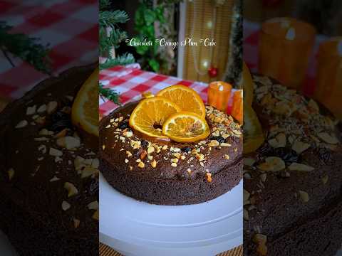 Christmas & New year Instant Chocolate Orange Plum Cake Recipe Without Alcohol #shorts #plumcake