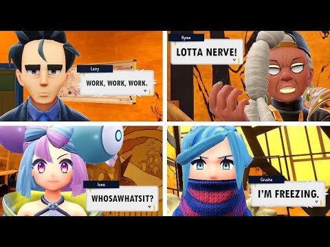 Pokémon Scarlet & Violet - All Gym Leaders Conversation w/ Player (HQ)