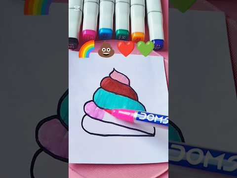 💩❤️🌈 #satisfying #creativeartmix #emoji #shorts