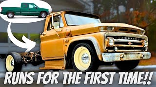 Chevy C60 Silverado Chassis Swap - FIRST FIRE UP!