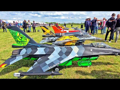 GIANT F-16 XXXL FIGHTING FALCON RC TURBINE JETS FLIGHT DEMONSTRATION