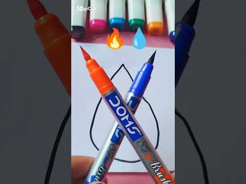 Creative Art 💧🔥 #satisfying #creativeart #mixemojiart #shorts