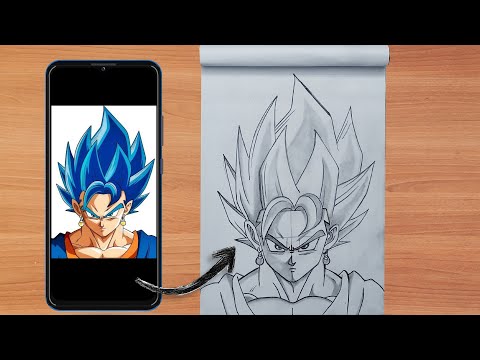 How to Draw Vegito Easy | Dragon Ball Drawing Step by Step | Sketchbook Tour