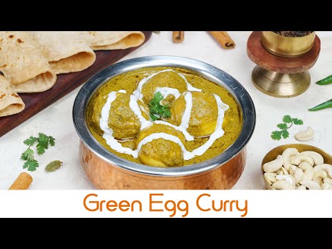 Green Egg Curry | ग्रीन एग करी