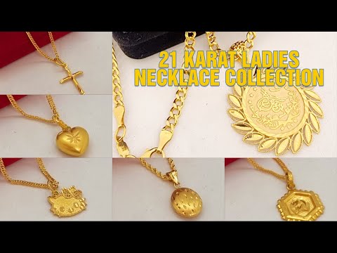 21 KARAT LADIES NECKLACE COLLECTION #gold