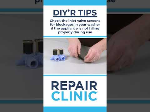 DIY'R TIPS - Check Inlet Valve Screens for Blockages