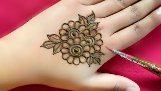 Very beautiful stylish back hand mehndi design | Flowers mehndi design | mehndi design | mehndi