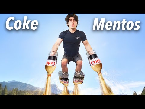 How Much Coke And Mentos Does It Take To Fly?