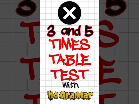 3 and 5 Times Table Test | Maths Questions | #Shorts | MC Grammar 🎤