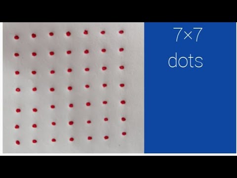 7×7 dot easy daily muggulu | simple kolam for beginners | small dots muggulu | fastival rangoli |