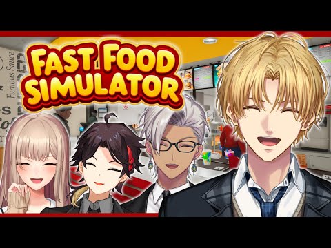 手空いてるやつからどんどんフライ揚げていけ in ヒム,あちな,フレさん『 Fast Food Simulator 』【 エビオ/にじさんじ 】