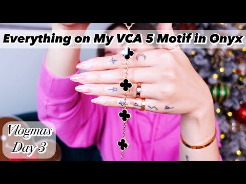 Van Cleef & Arpels 5 Motif Bracelet in Onyx Vintage Alhambra Fine Jewelry Collection Vlogmas Day 3