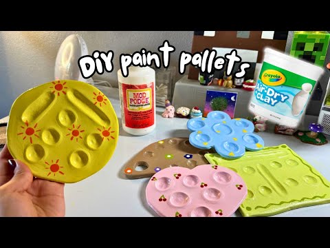 Sculpt with me: Air-Dry clay DIY paint pallets + Vlog