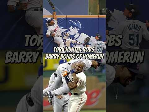 Torii Hunter Robs Barry Bonds Homerun 2002 #MLB All-Star Game #baseball