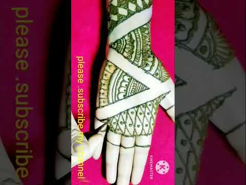 cello tape ki help se mehndi/tape trick mehndi video