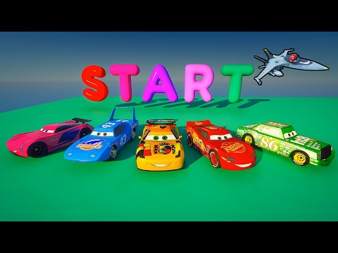 Challenge Cars McQueen and Friends The King Chick Hicks Jackson Storm Miguel Camino Party Pixar Cars