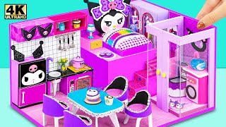 DIY Miniature House 💜 Satisfying Building Purple Kuromi House with DIY Miniature Kitchen Set Toys