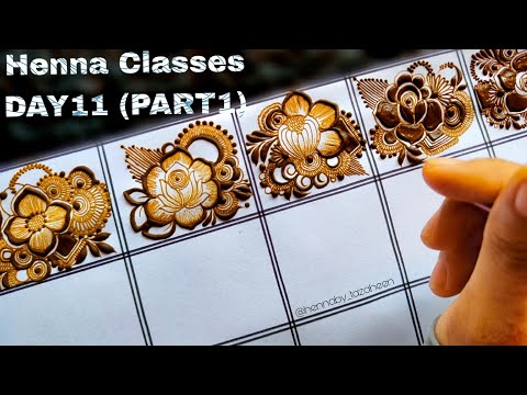 Tazaheen Henna Classes Day 11 (part 1)|| Learn Detailed Henna with Tazaheen Henna Classes 2023