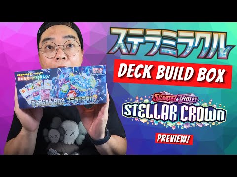 NEW Japanese Pokemon sv7 Stellar Miracle Deck Build Box Opening! (Stellar Crown Preview)