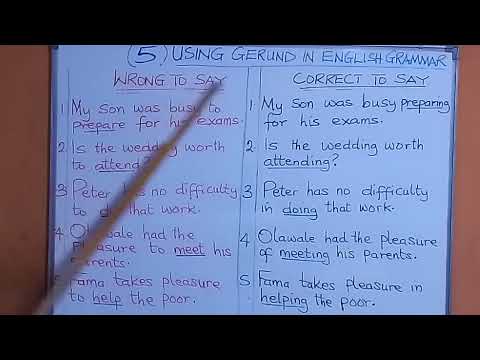 USING GERUND IN ENGLISH GRAMMAR (PART 5)