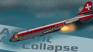 Swissair Flight 306 crash animation Ascent And Collapse