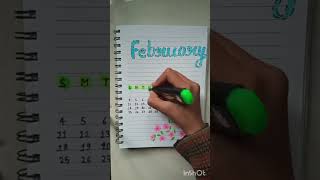 February calendar making video📆 #ytshorts #viral #frontpage #lejalejare @kashishbisht123