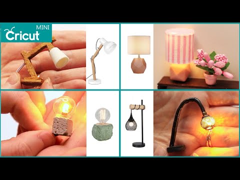 Create Miniature Lamps in 4 Designs | Cricut Tutorial | Mini Dollhouse DIY | LED Lights Globes