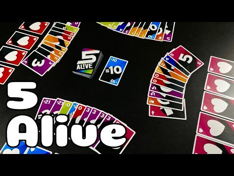 How to Play 5 Alive | an ADDING card game | make the total 21 or more and lose a life